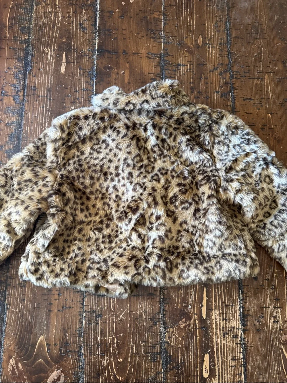VTG 2006 glamour kitty Gymboree Girls' Leopard Faux Fur Jacket - Brown size 7